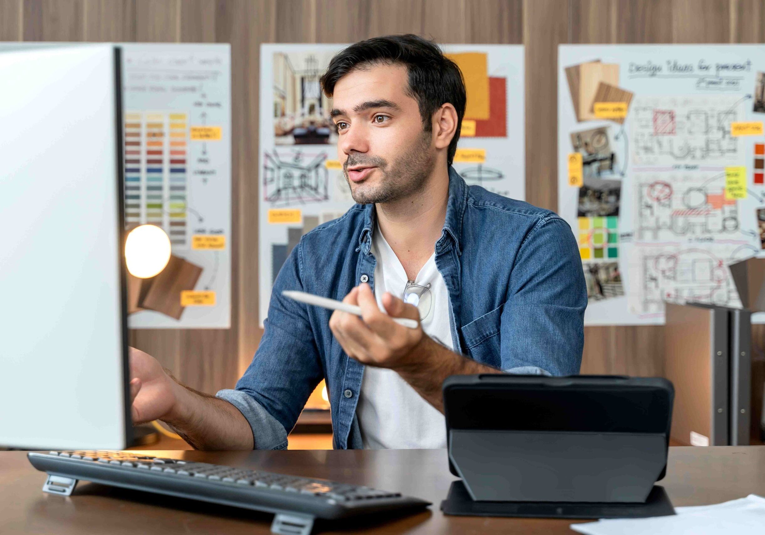 smart-adult-caucasian-designer-with-beard-sitting-working-table-desk-video-conference-with-clients-young-smart-creative-designer-working-home-home-isolation-quarantine-concept_11zon